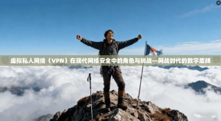虚拟私人网络（VPN）在现代网络安全中的角色与挑战—网战时代的数字盾牌