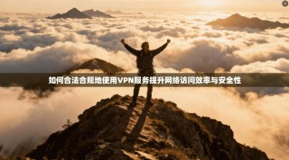 如何合法合规地使用VPN服务提升网络访问效率与安全性