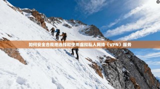 如何安全合规地选择和使用虚拟私人网络（VPN）服务