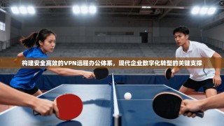 构建安全高效的VPN远程办公体系，现代企业数字化转型的关键支撑