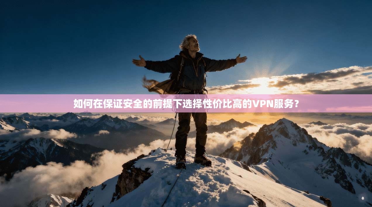 如何在保证安全的前提下选择性价比高的VPN服务?